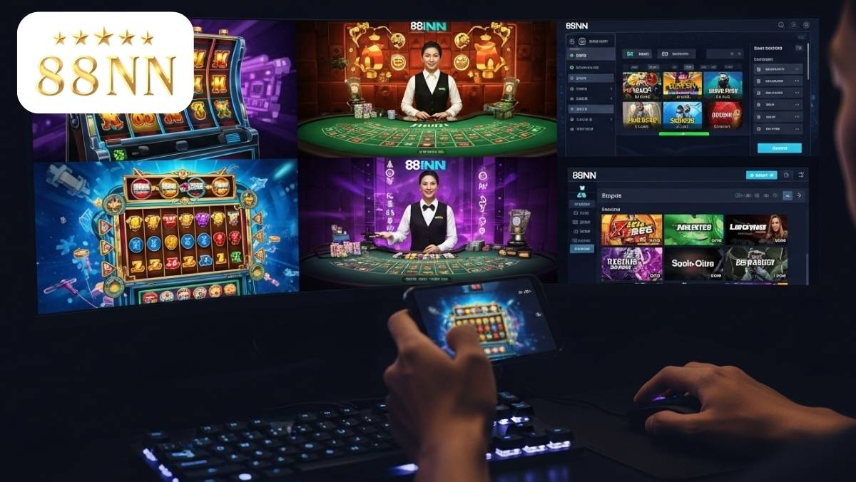 Khám phá sự đa dạng đến choáng ngợp tại 88NN: Từ nổ hũ rực rỡ đến sòng bài đẳng cấp, mọi trải nghiệm đều nằm trong tầm tay bạn
