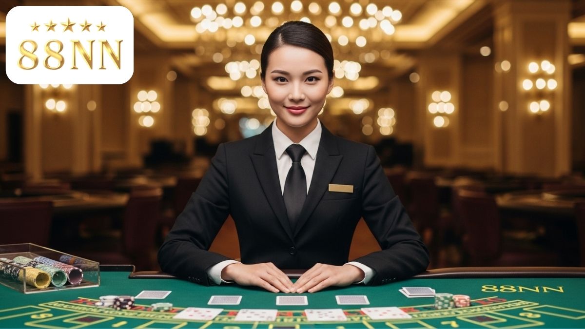 Tương tác trực tiếp cùng dàn Dealer chuyên nghiệp và xinh đẹp, mang lại trải nghiệm sòng bài chân thực tại Casino 88NN