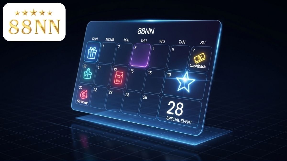 Đừng bỏ lỡ bất kỳ sự kiện nào! Lịch khuyến mãi 88NN luôn đầy ắp các ưu đãi hấp dẫn hàng ngày, hàng tháng.
