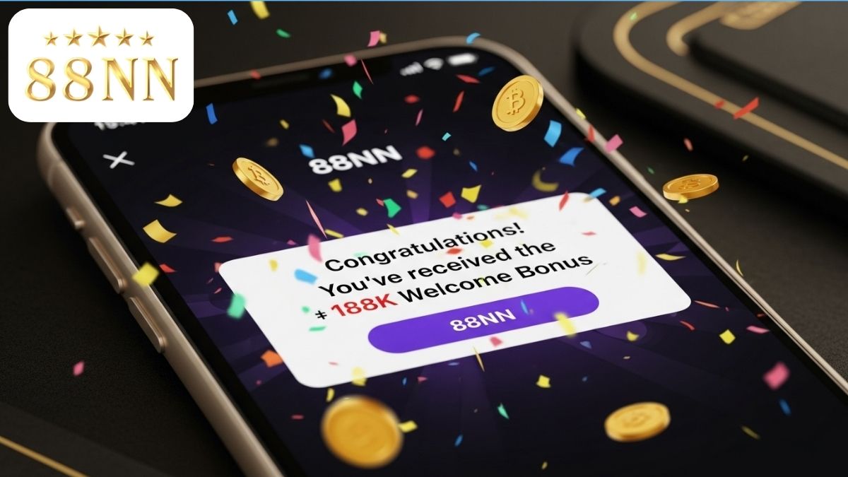 Hoàn tất đăng ký và nhận ngay phần thưởng chào mừng 188K. Khởi đầu hành trình của bạn tại 88NN với ưu đãi cực khủng!